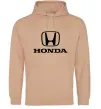 Мужская толстовка (худи) Хонда лого та назва Песочный фото