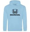 Мужская толстовка (худи) Хонда лого та назва Голубой фото