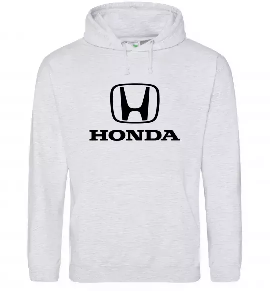 Женская толстовка (худи) Хонда лого та назва Серый меланж фото