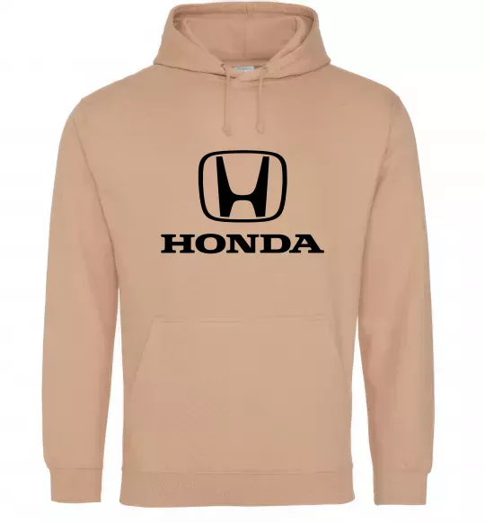 Женская толстовка (худи) Хонда лого та назва Песочный фото