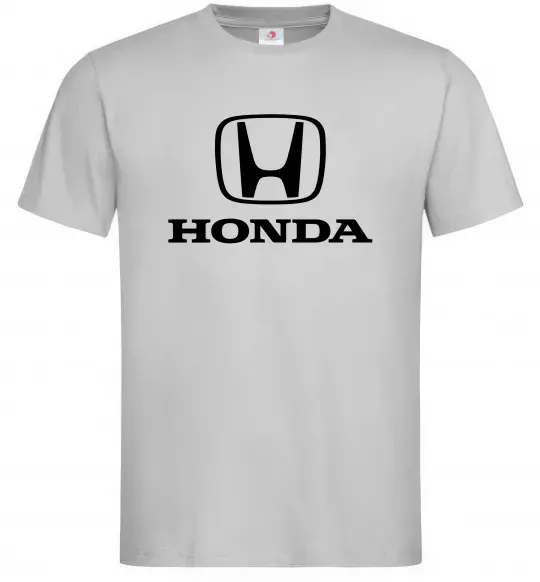 Мужская футболка Хонда лого та назва Серый фото