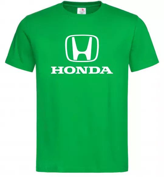 Мужская футболка Хонда лого та назва Зеленый фото