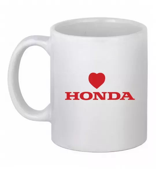 Чашка керамічна Honda heart Білий фото