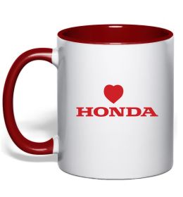 Чашка з кольоровою ручкою Honda heart