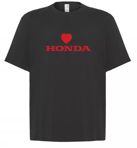 Футболка Оверсайз Honda heart Черный фото
