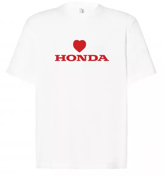 Футболка Оверсайз Honda heart Белый фото