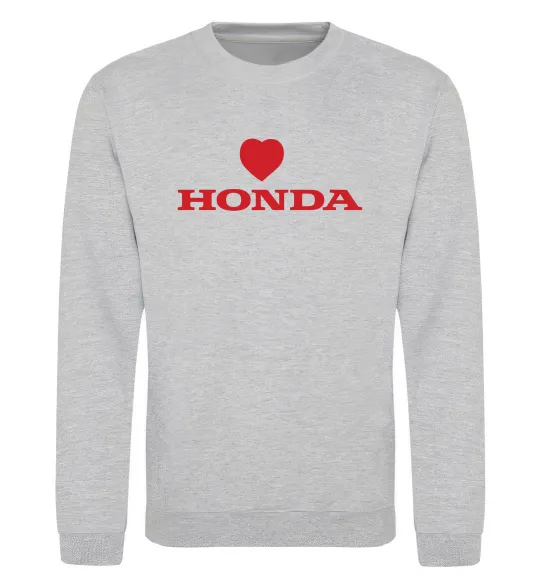Свитшот Honda heart Серый меланж фото