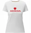 Жіноча преміум футболка Honda heart Білий фото