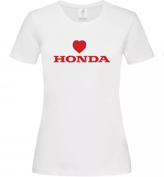 Женская футболка Honda heart Белый фото