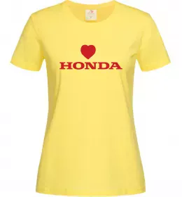 Женская футболка Honda heart Лимонный фото