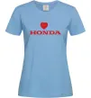 Женская футболка Honda heart Голубой фото