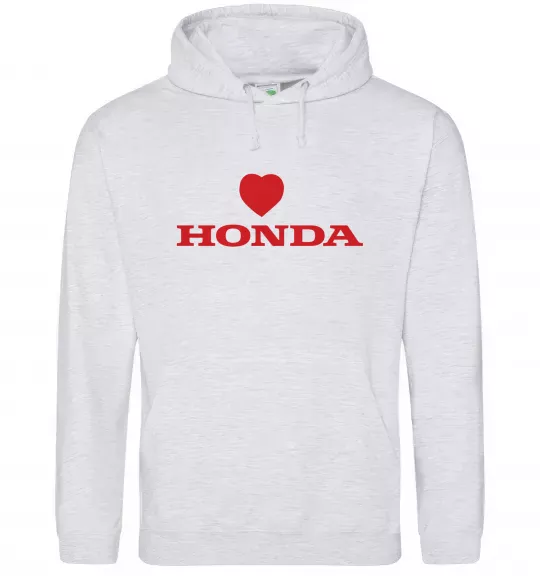 Чоловіча толстовка (худі) Honda heart Сірий меланж фото