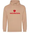 Чоловіча толстовка (худі) Honda heart Пісочний фото