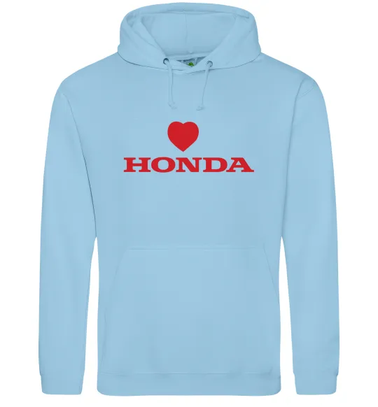 Чоловіча толстовка (худі) Honda heart Блакитний фото