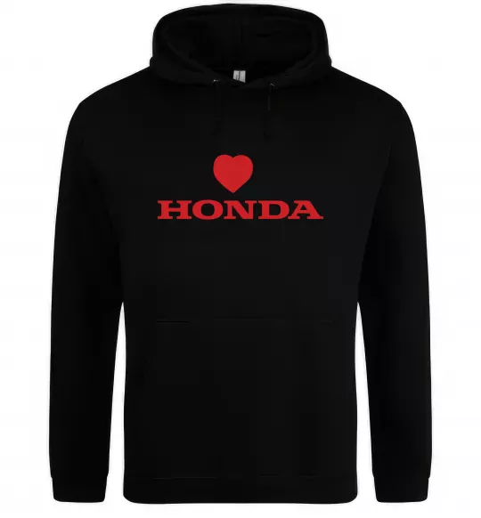 Женская толстовка (худи) Honda heart Черный фото