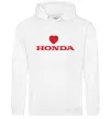Женская толстовка (худи) Honda heart Белый фото