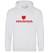Женская толстовка (худи) Honda heart Серый меланж фото