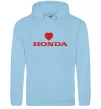 Жіноча толстовка (худі) Honda heart Блакитний фото