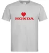 Мужская футболка Honda heart Серый фото