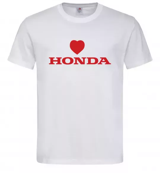 Мужская футболка Honda heart Белый фото