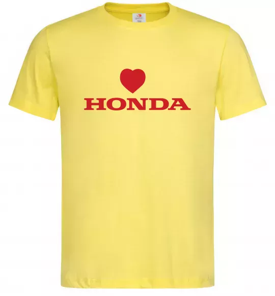 Мужская футболка Honda heart Лимонный фото