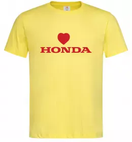 Мужская футболка Honda heart Лимонный фото
