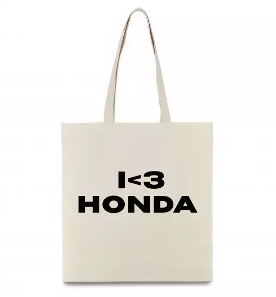 Эко-сумка I <3 Honda Бежевый фото
