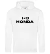 Женская толстовка (худи) I <3 Honda Белый фото