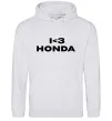 Женская толстовка (худи) I <3 Honda Серый меланж фото