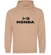 Женская толстовка (худи) I <3 Honda Песочный фото