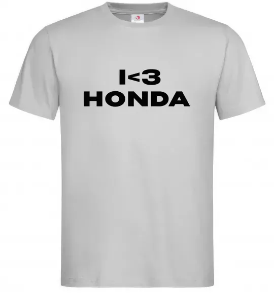 Мужская футболка I <3 Honda Серый фото