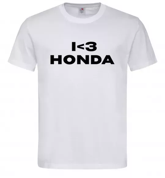 Мужская футболка I <3 Honda Белый фото