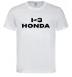 Мужская футболка I <3 Honda Белый фото
