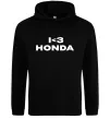 Мужская толстовка (худи) I <3 Honda Черный фото