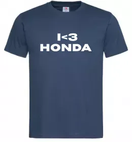 Мужская футболка I <3 Honda Темно-синий фото