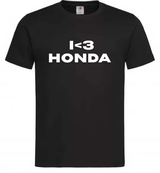 Мужская футболка I <3 Honda Черный фото