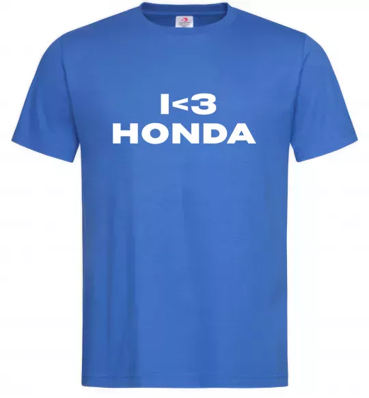 Мужская футболка I <3 Honda Ярко-синий фото