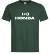 Мужская футболка I <3 Honda Темно-зеленый фото