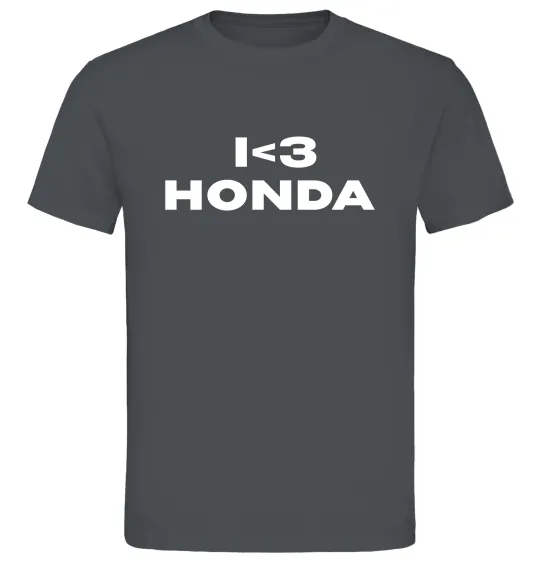 Мужская футболка I <3 Honda Графит фото