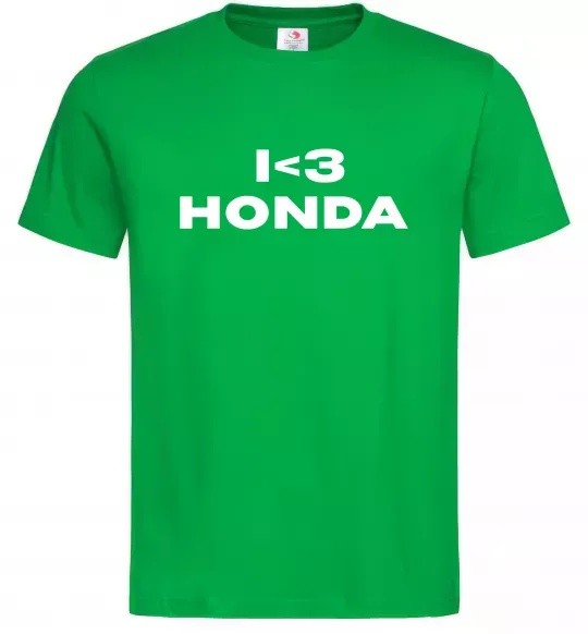 Мужская футболка I <3 Honda Зеленый фото