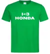Мужская футболка I <3 Honda Зеленый фото