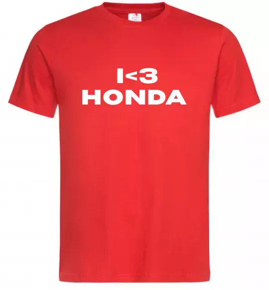 Мужская футболка I <3 Honda Красный фото