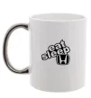 Чашка з кольоровою ручкою Eat Sleep Honda Срібло Чашка з кольоровою ручкою Eat Sleep Honda Срібло фото