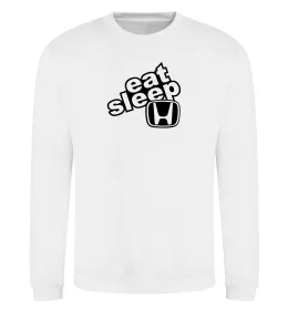 Свитшот Eat Sleep Honda Белый фото