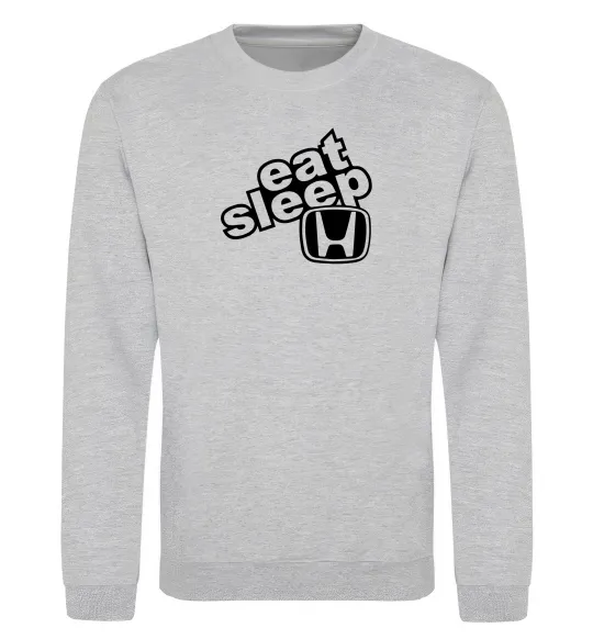 Свитшот Eat Sleep Honda Серый меланж фото