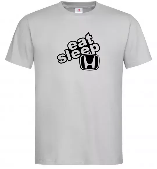 Мужская футболка Eat Sleep Honda Серый фото