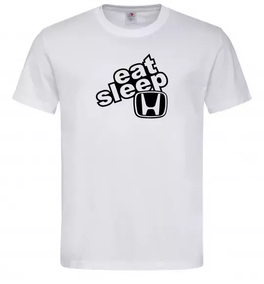 Мужская футболка Eat Sleep Honda Белый фото