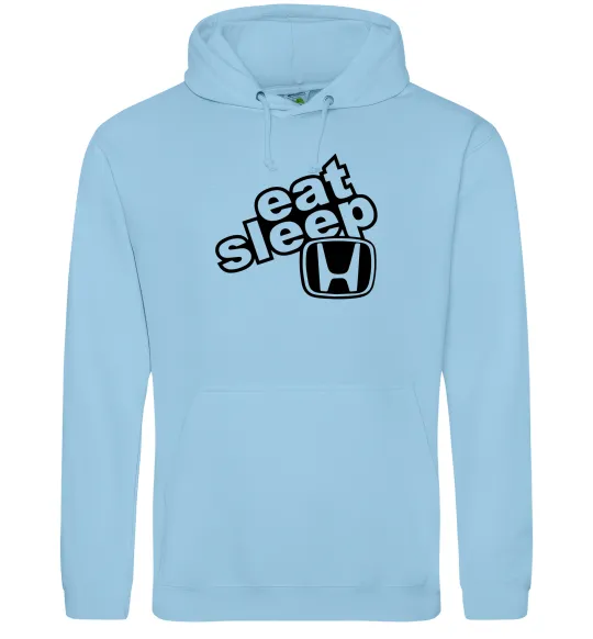 Мужская толстовка (худи) Eat Sleep Honda Голубой фото