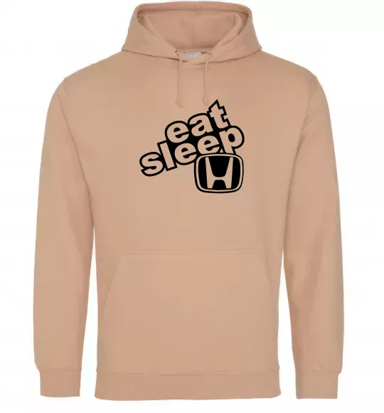 Женская толстовка (худи) Eat Sleep Honda Песочный фото