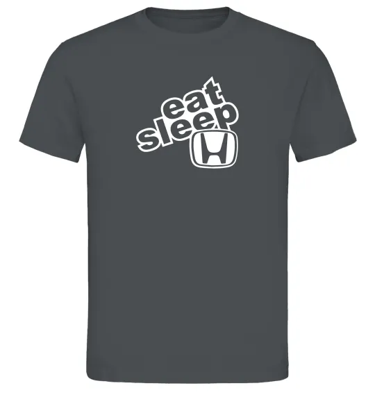Мужская футболка Eat Sleep Honda Графит фото